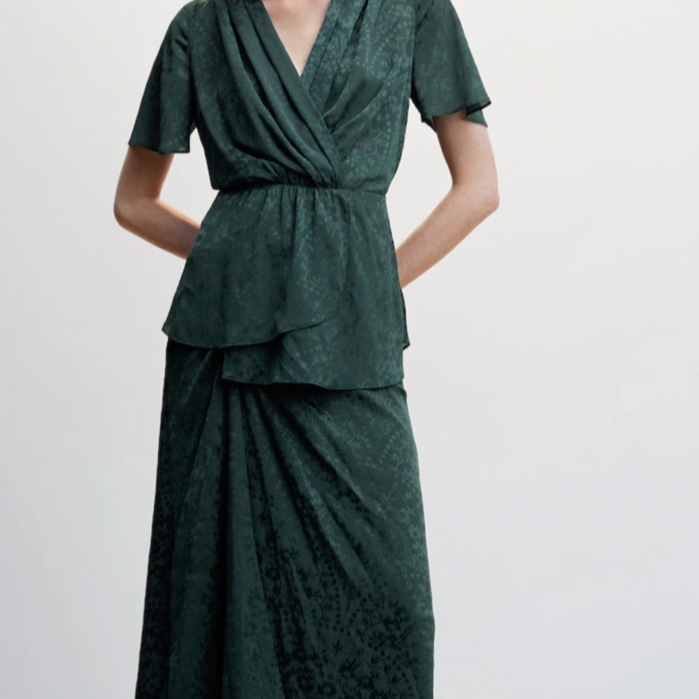 Mango Jacquard flowy set